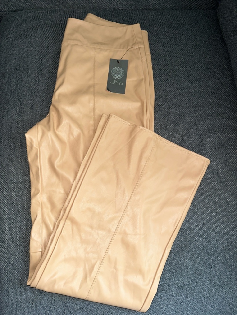 Vince Camuto Leather Pants Light Camel